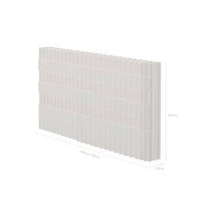 Double-Sided Foldable Paper Room Divider, Freestanding No Drill Decorative Partition Wall, One Side Textured Surface & Reverse Accordion Structure for Home & Trade Show