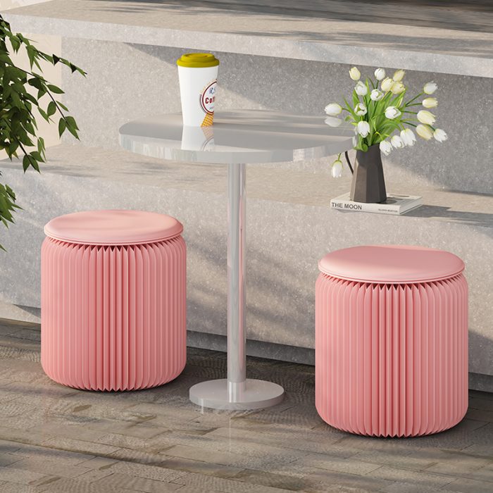 Colorful Stylish Simple Foldable Paper Stool, Portable Multifunctional Single Seat, No Assembly Required