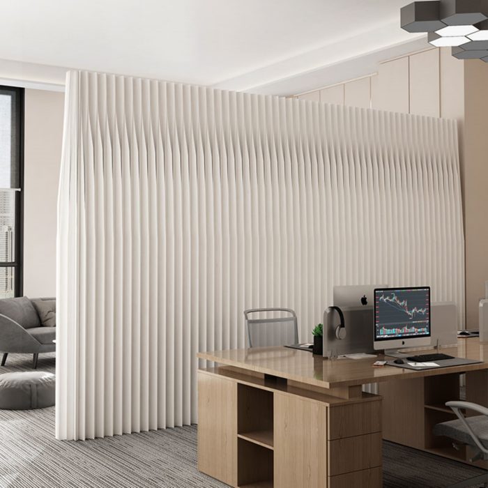 Foldable Paper Room Divider, No Drill Freestanding Decorative Partition Screen, Stylish Accent Feature Wall for Home & Commercial Space