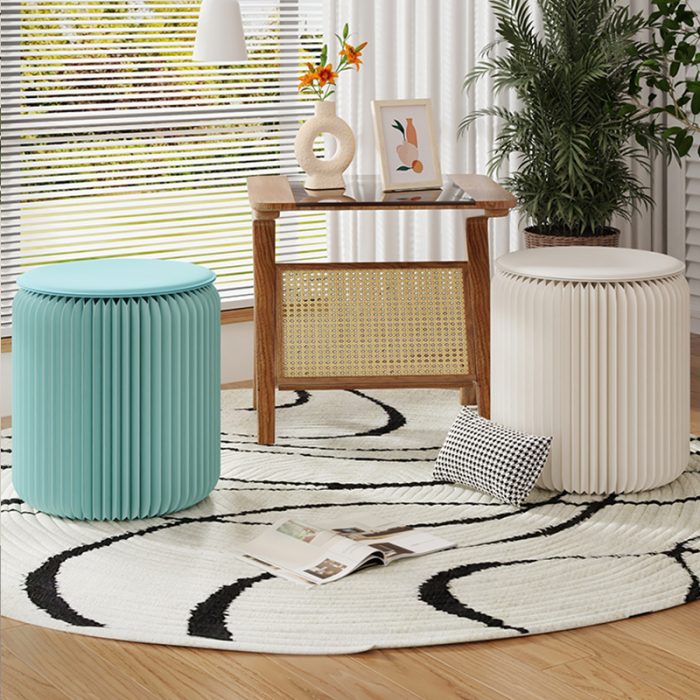 Colorful Stylish Simple Foldable Paper Stool, Portable Multifunctional Single Seat, No Assembly Required