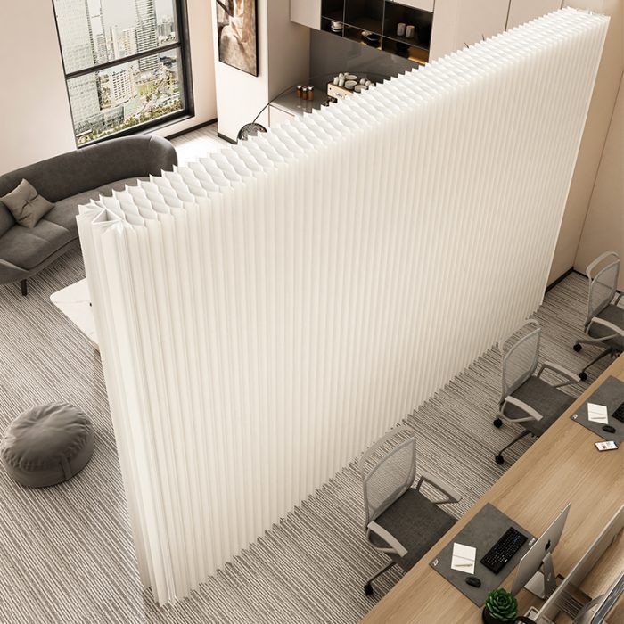 Folding Paper Room Divider, Portable Lightweight Partition Screen for Home, Office and Exhibition