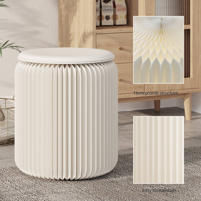 Colorful Stylish Simple Foldable Paper Stool, Portable Multifunctional Single Seat, No Assembly Required