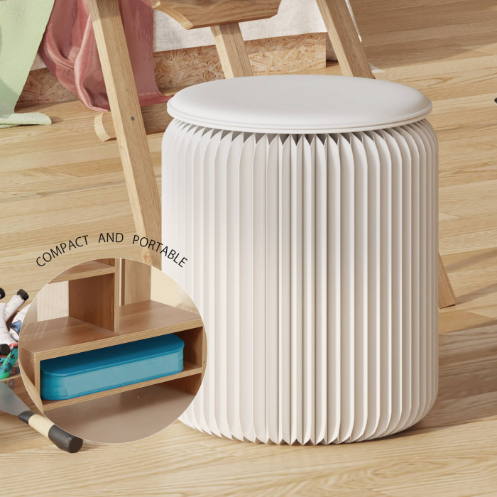 Colorful Stylish Simple Foldable Paper Stool, Portable Multifunctional Single Seat, No Assembly Required
