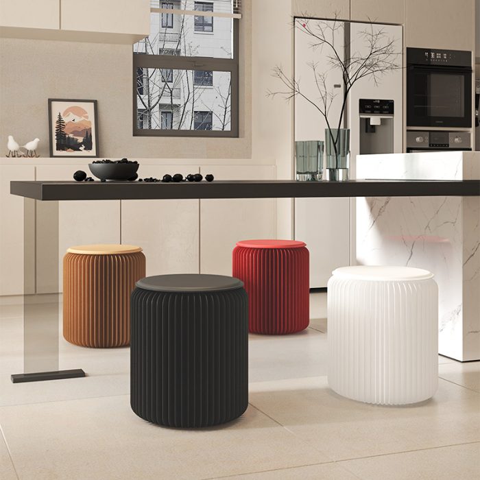 Colorful Stylish Simple Foldable Paper Stool, Portable Multifunctional Single Seat, No Assembly Required