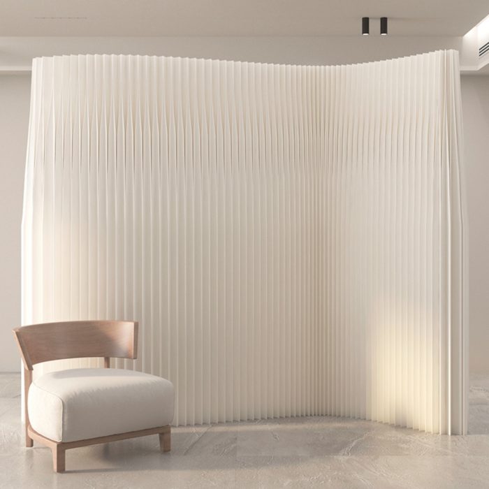 Foldable Paper Room Divider, No Drill Freestanding Decorative Partition Screen, Stylish Accent Feature Wall for Home & Commercial Space