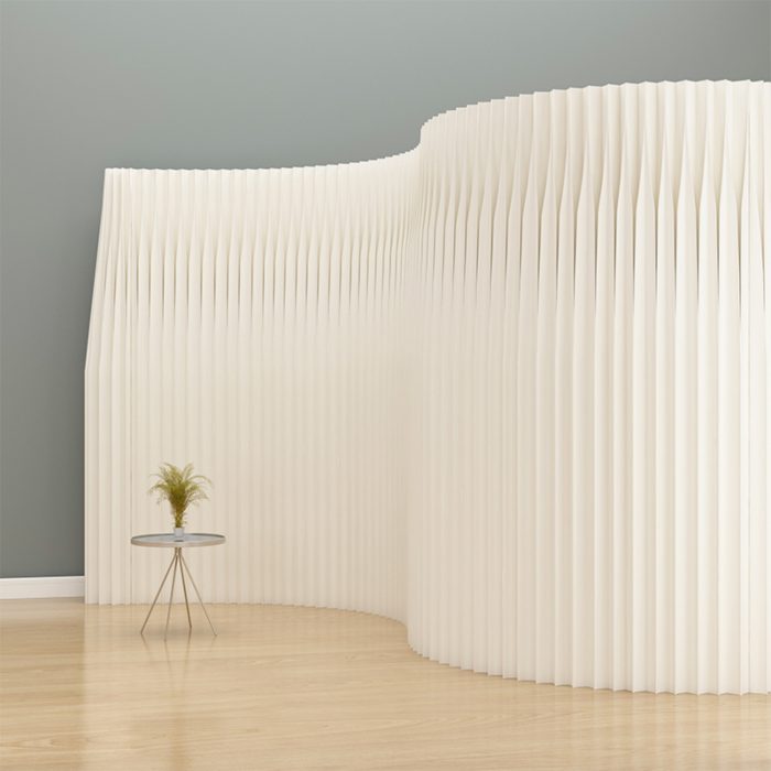 Foldable Paper Room Divider, No Drill Freestanding Decorative Partition Screen, Stylish Accent Feature Wall for Home & Commercial Space