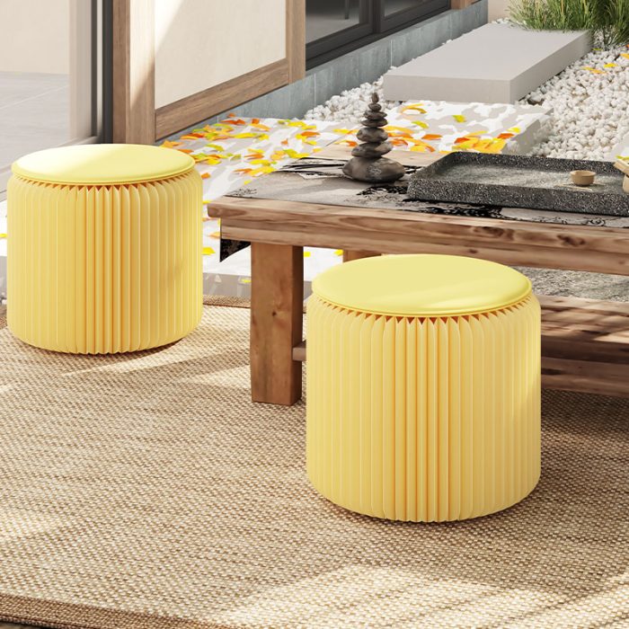 Colorful Stylish Simple Foldable Paper Stool, Portable Multifunctional Single Seat, No Assembly Required