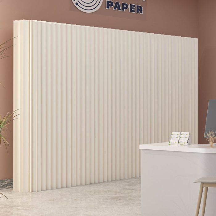 Folding Paper Room Divider, Portable Lightweight Partition Screen for Home, Office and Exhibition