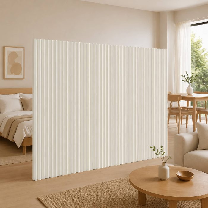 Folding Paper Room Divider, Portable Lightweight Partition Screen for Home, Office and Exhibition
