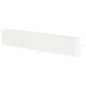 Foldable Accordion Paper Console Table, Wave Ribbed Display Table