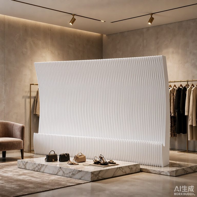 Crescent Shaped Folding Display Wall, Freestanding Room Divider Privacy Screen for Home Office Bedroom