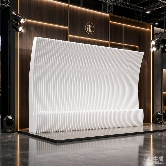 Crescent Shaped Folding Display Wall, Freestanding Room Divider Privacy Screen for Home Office Bedroom