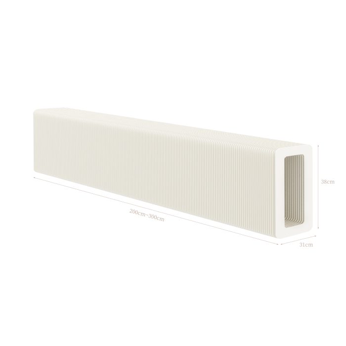 Foldable Honeycomb Paper Long Display Counter, Portable Retail Display Stand, No Assembly Required, Freestanding Showcase Table for Boutique, Trade Show, Pop-up Shop