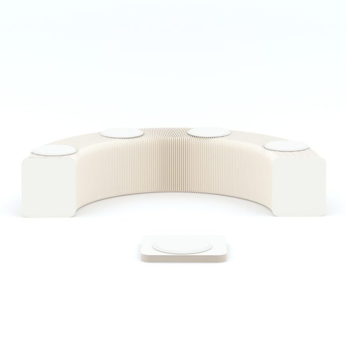 Foldable Multi-Person Paper Bench – No Drill, Easy Setup for Events & Exhibitions