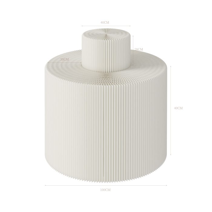 Collapsible Paper Round Display Stand, Freestanding Tiered Cylinder Display Riser for Retail, Boutique & Event Styling