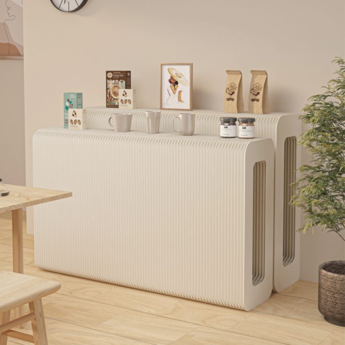 Foldable Honeycomb Paper Long Display Counter, Portable Retail Display Stand, No Assembly Required, Freestanding Showcase Table for Boutique, Trade Show, Pop-up Shop