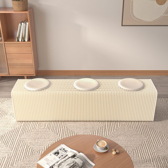 Foldable Multi-Person Paper Bench – No Drill, Easy Setup for Events & Exhibitions