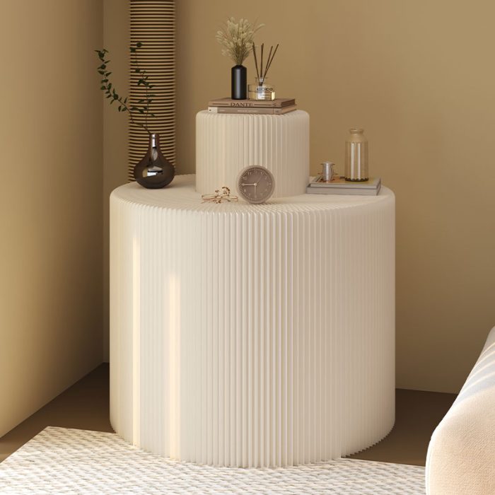 Collapsible Paper Round Display Stand, Freestanding Tiered Cylinder Display Riser for Retail, Boutique & Event Styling