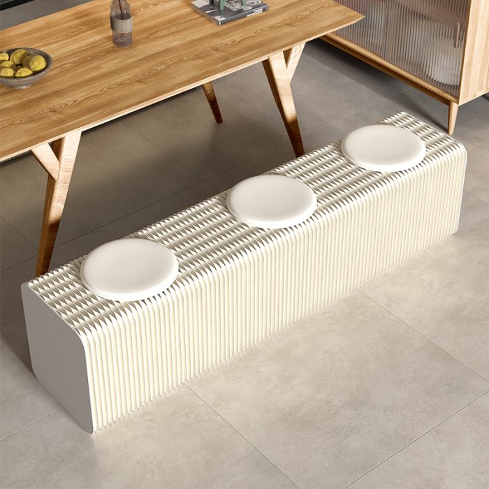 Foldable Multi-Person Paper Bench – No Drill, Easy Setup for Events & Exhibitions