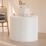 Collapsible Paper Round Display Stand, Freestanding Tiered Cylinder Display Riser for Retail, Boutique & Event Styling