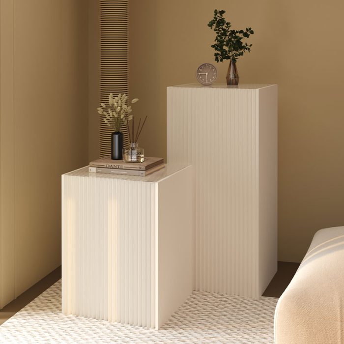 Folding Paper Display Pedestal, Honeycomb Paper Column Display Stand, Retail Window Product Riser for Bag, Jewelry, Clothing Exhibition