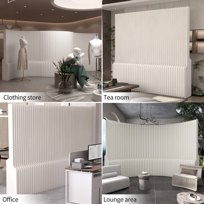 No‑Drill Foldable Paper Divider Screen, Freestanding Decor Background Wall for Home, Studio & Event Decor