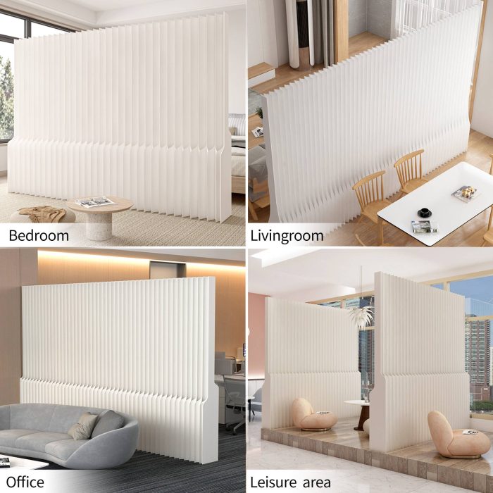 No‑Drill Foldable Paper Divider Screen, Freestanding Decor Background Wall for Home, Studio & Event Decor