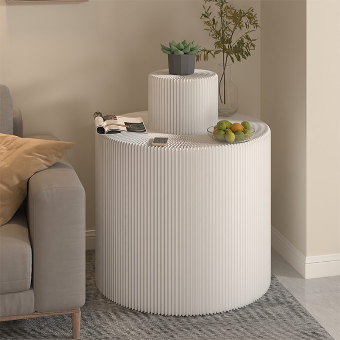 Collapsible Paper Round Display Stand, Freestanding Tiered Cylinder Display Riser for Retail, Boutique & Event Styling